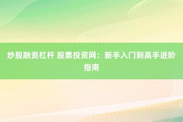 炒股融资杠杆 股票投资网：新手入门到高手进阶指南