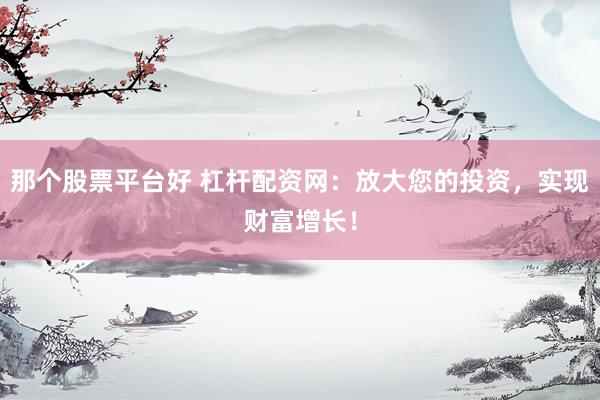 那个股票平台好 杠杆配资网：放大您的投资，实现财富增长！