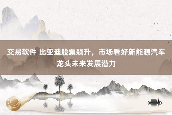 交易软件 比亚迪股票飙升，市场看好新能源汽车龙头未来发展潜力
