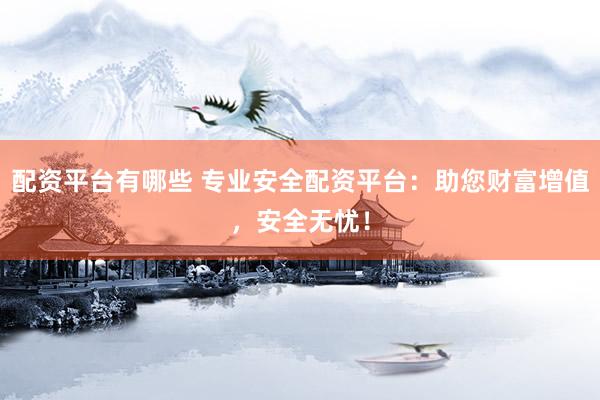 配资平台有哪些 专业安全配资平台：助您财富增值，安全无忧！