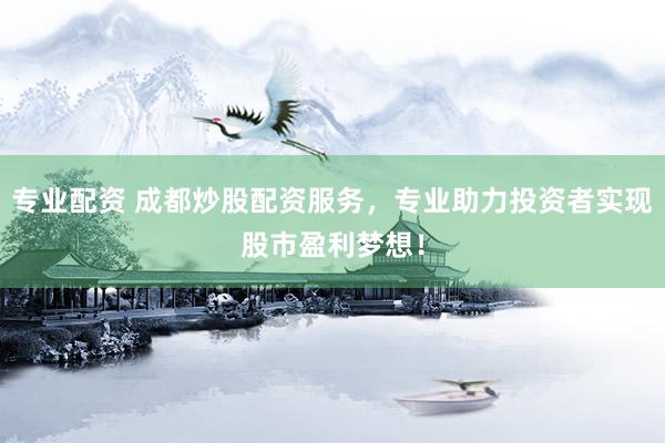 专业配资 成都炒股配资服务，专业助力投资者实现股市盈利梦想！