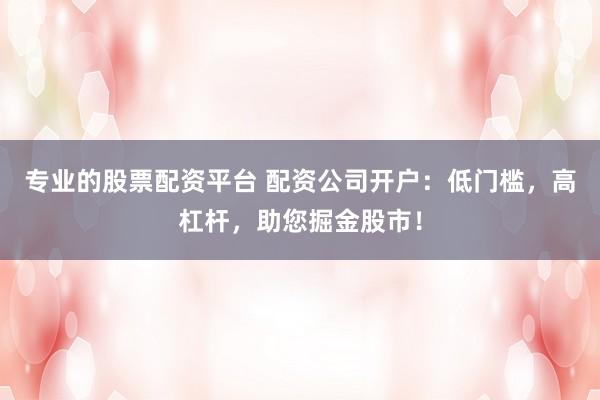 专业的股票配资平台 配资公司开户：低门槛，高杠杆，助您掘金股市！