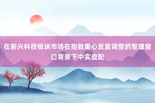 在新兴科技板块市场在指数重心反复调整的整理窗口背景下中实盘配