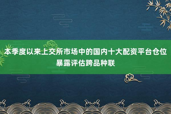 本季度以来上交所市场中的国内十大配资平台仓位暴露评估跨品种联