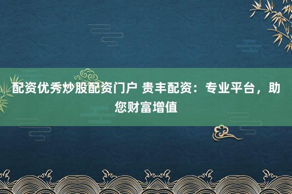 配资优秀炒股配资门户 贵丰配资：专业平台，助您财富增值